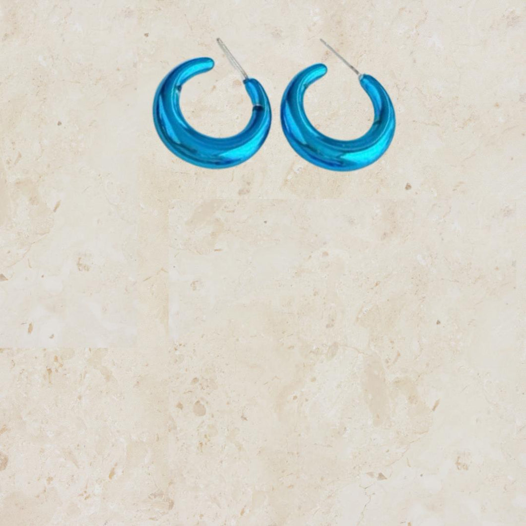 Glazed Open Hoop Earrings