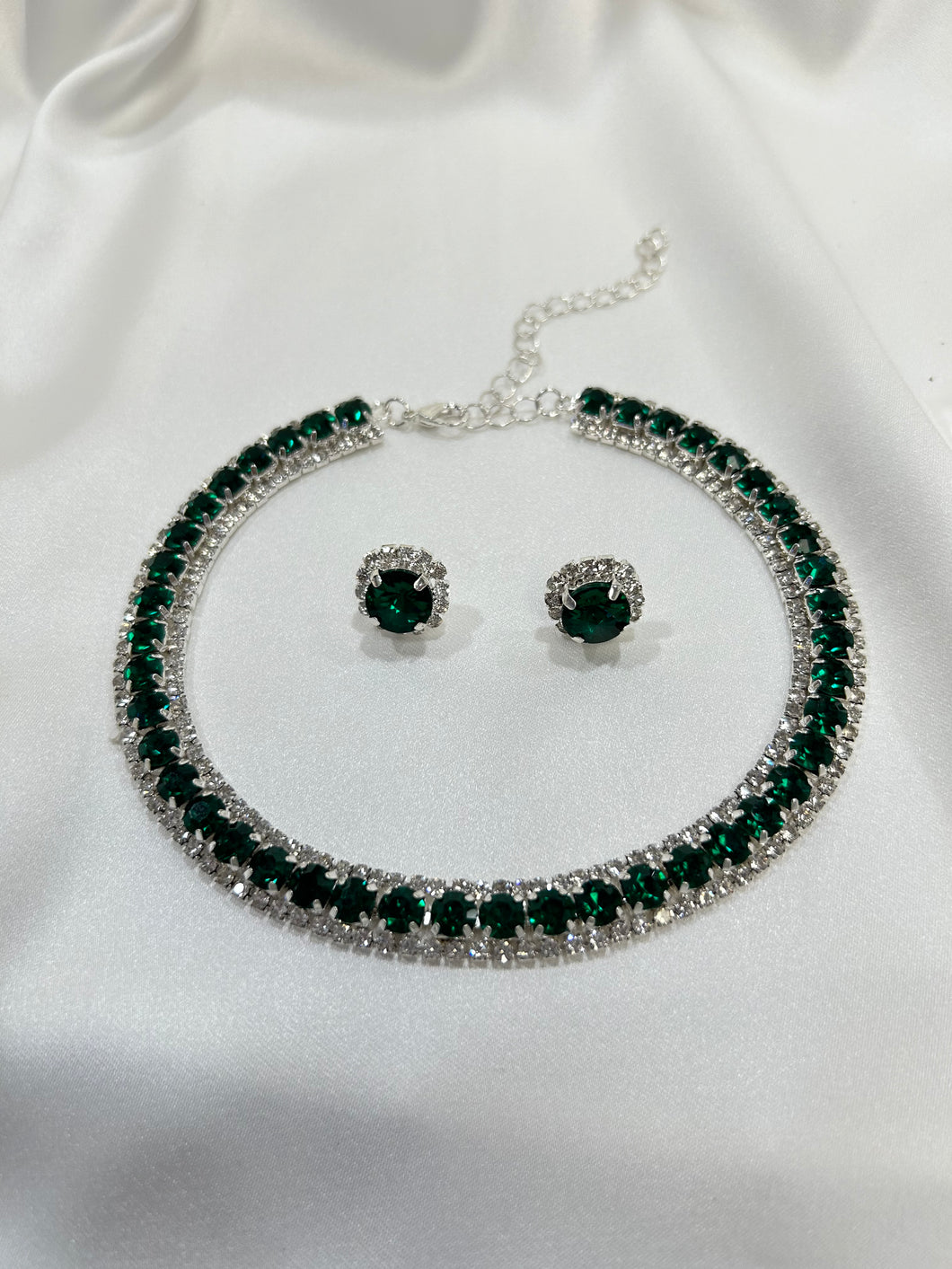 Green Rhinestone Set