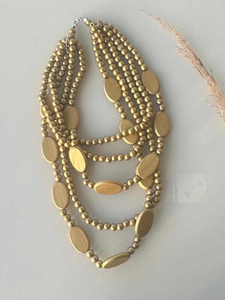Gold Oval Necklace