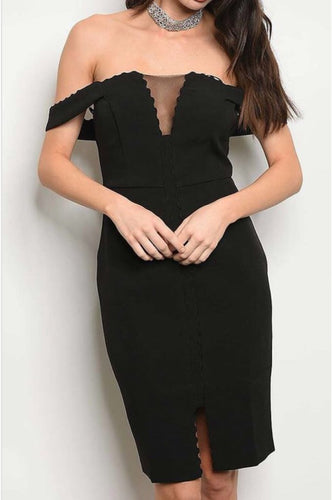 Black off Shoulder Dress - YouBoutiquepr