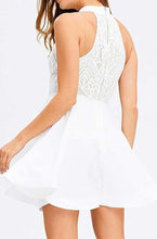 Load image into Gallery viewer, White Halter Lace Dress - YouBoutiquepr
