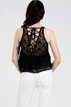 Load image into Gallery viewer, Black Ruffle Lace Top
