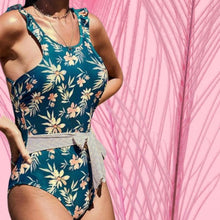 Load image into Gallery viewer, Teal Floral Swimwear
