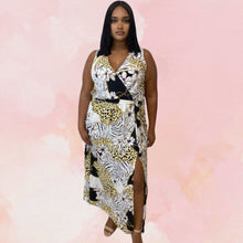 Load image into Gallery viewer, Animal &amp; Floral Print Maxi Dress
