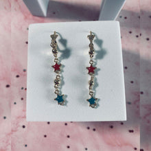 Load image into Gallery viewer, Colorful Stars Gold Earrings
