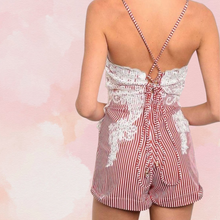 Load image into Gallery viewer, Red White Romper
